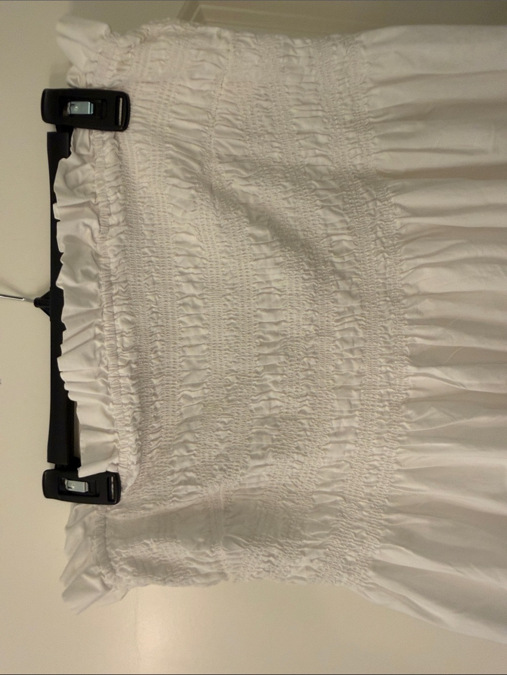 H&M White Strapless Smocked Midi Sundress - Picture 3 of 8